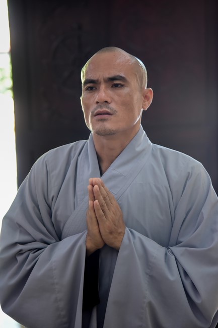 Pratimoksa commandment rite and precept listen at Hoang Phap pagoda